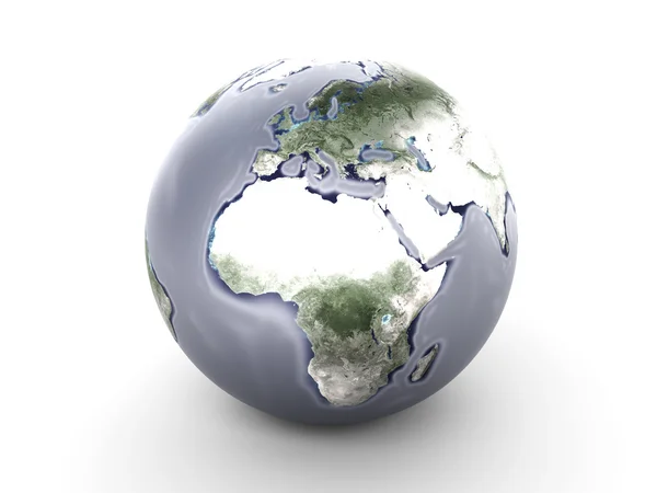 Metal Globe - Europe, Africa — Stock Photo, Image