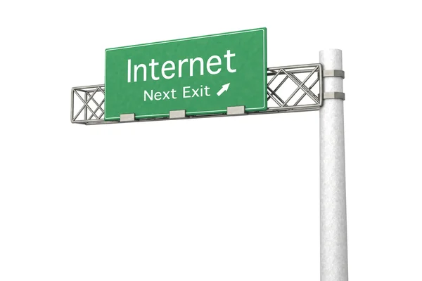 Highway Sign - Internet — Stock Photo, Image