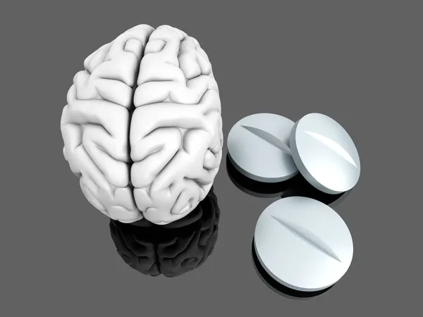 Píldoras cerebrales — Foto de Stock