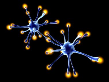 Interacting Neuronal Cells clipart