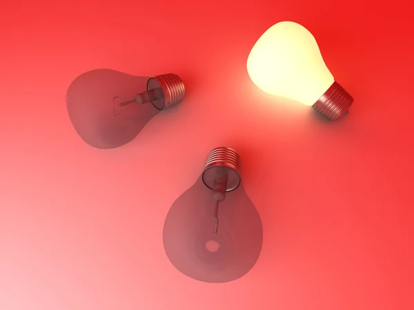 Glowing Light Bulb — Stock Photo, Image