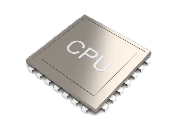 CPU de prata — Fotografia de Stock