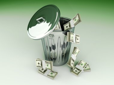 Dollar Trash clipart