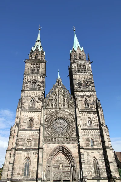 Katedrála st. lorenz Norimberku — Stock fotografie