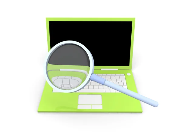 Verificação de laptop — Fotografia de Stock