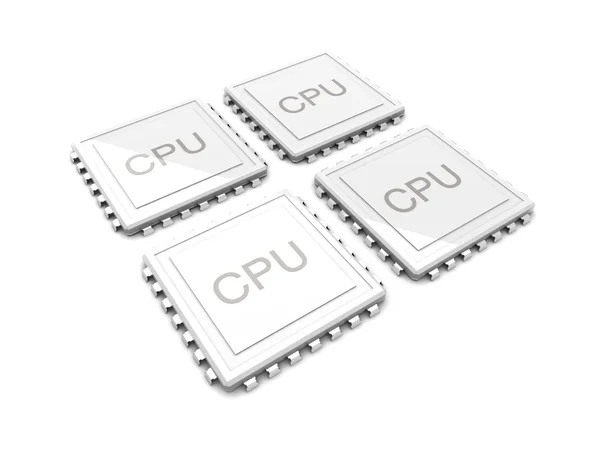 CPU de cuatro núcleos —  Fotos de Stock