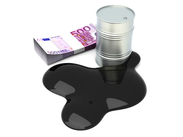 Euros and Oil — Stock Photo, Image