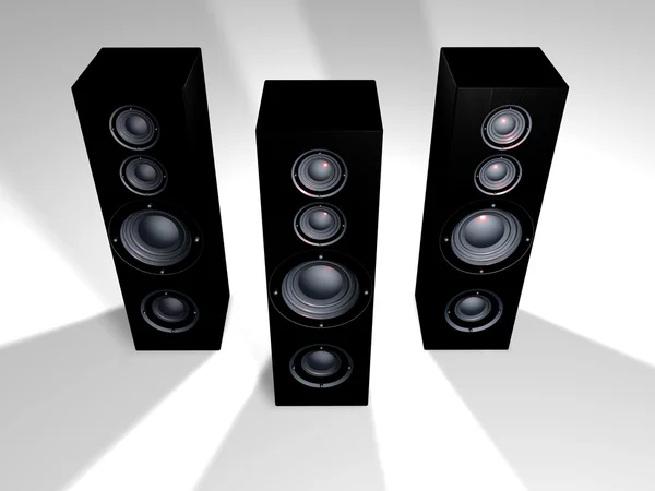 stock image Black Speakers