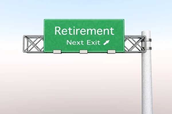 Highway Sign - Retirement — Stock Photo, Image