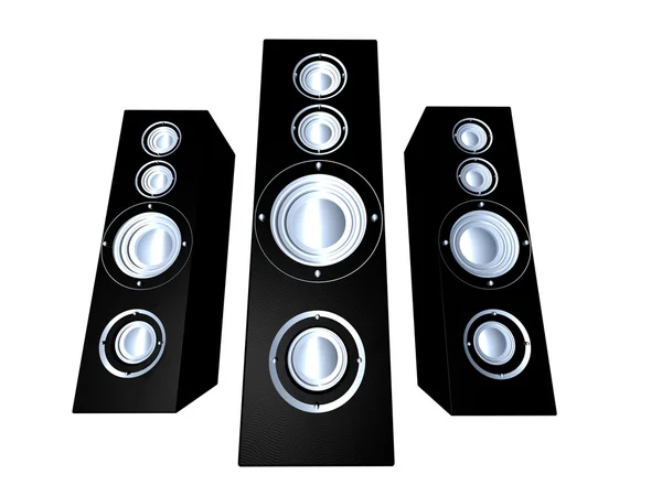 stock image Black Speakers