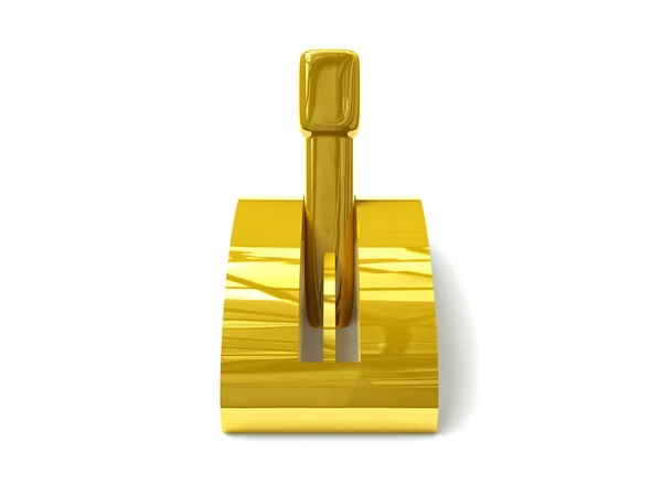 Interruptor dourado — Fotografia de Stock