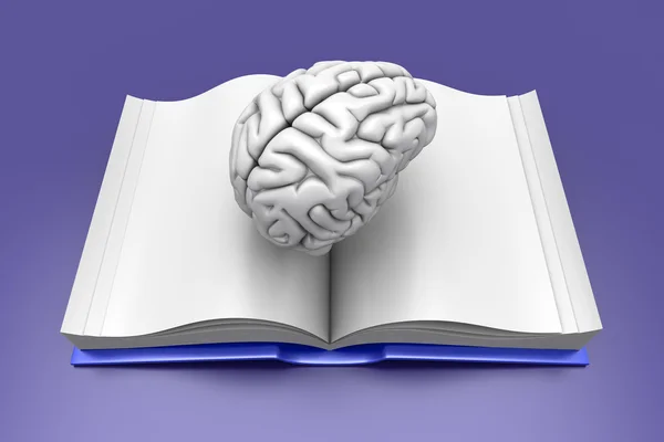 Książki mózgu — Zdjęcie stockowe
