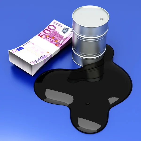 Евро и нефть — стоковое фото