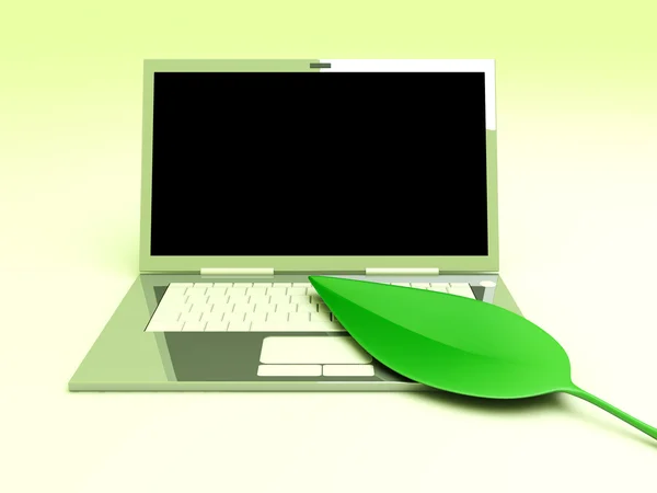 Ecologic Laptop — Stock Photo, Image