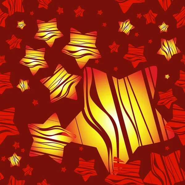 Modèle de Noël rouge avec étoiles, vecteur . — Image vectorielle