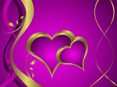 A purple hearts Valentines Day Background clipart