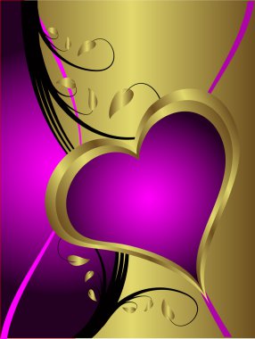 A purple hearts Valentines Day Background clipart