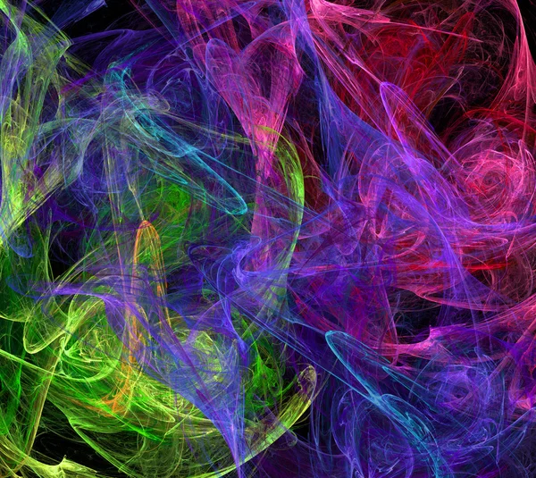 Fundo fractal de fumo colorido abstrato — Fotografia de Stock