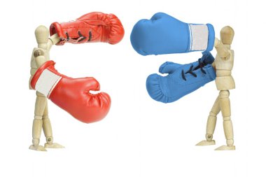 Fighting politicians clipart