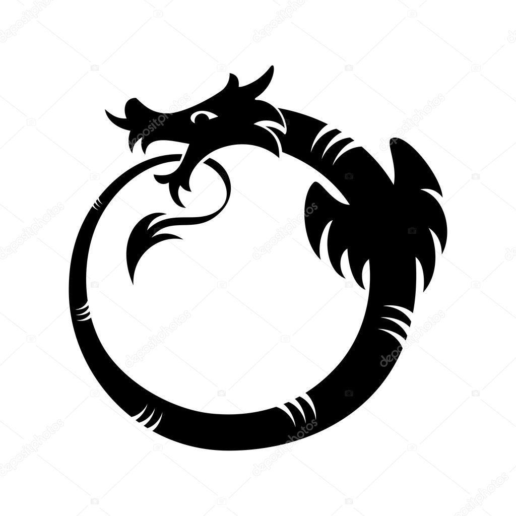 Ouroboros tattoo — Stock Vector © sahuad #7684733