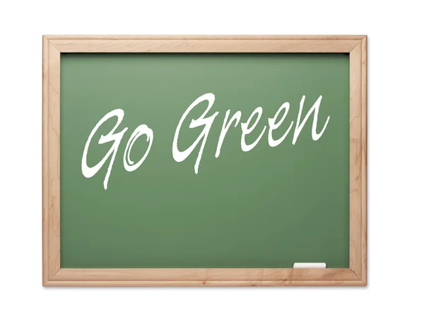 Go green green kreidetafel serie — Stockfoto