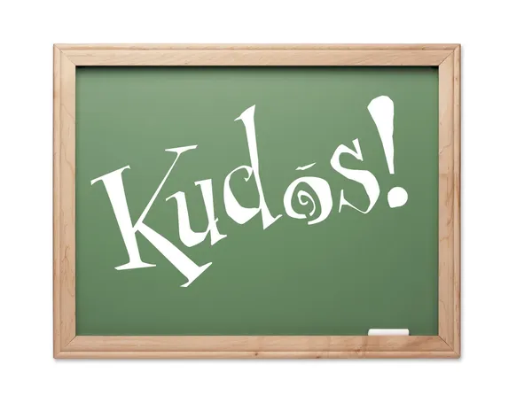 Kudos! Green Chalk Board Series — Stock Photo, Image