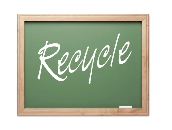 Reciclar série de placa de giz verde — Fotografia de Stock