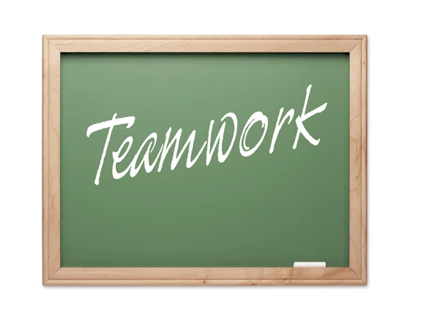 Teamwork grüne Kreidetafel Serie — Stockfoto