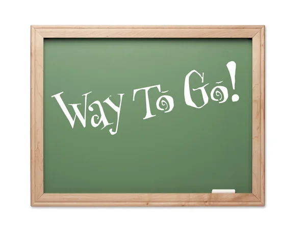 Way To Go! Green Chalk Board Kudos Series — Stock Photo, Image
