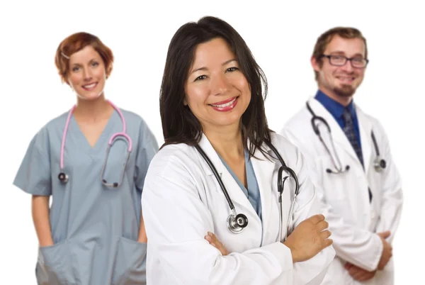 Group of Doctors or Nurses on a White Background — Stock Photo, Image
