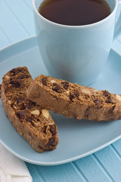 Chocolade amandel biscotti — Stockfoto