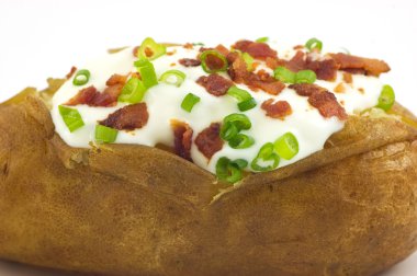 Baked potato with toppings clipart