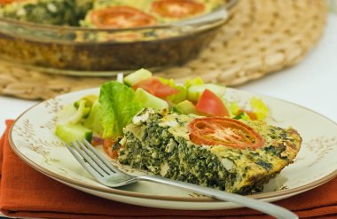 Spinach quiche clipart