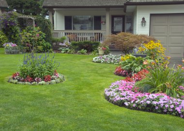 Manicured Home and Yard clipart