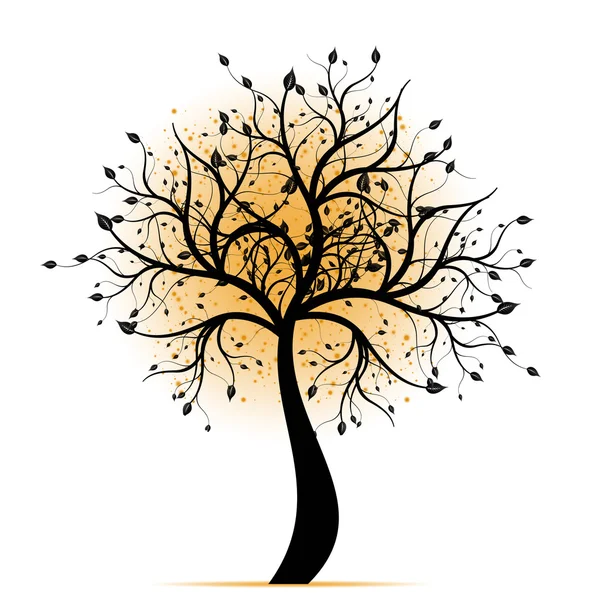 Hermoso árbol de arte — Vector de stock