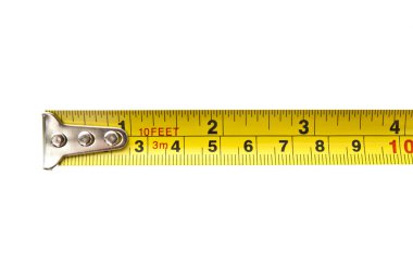 Tape measure isolated on white background clipart