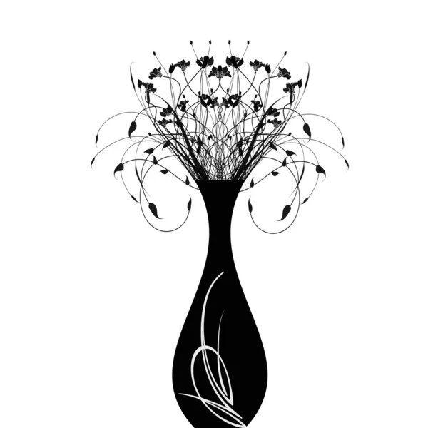 Квіткові і вази — стоковий вектор