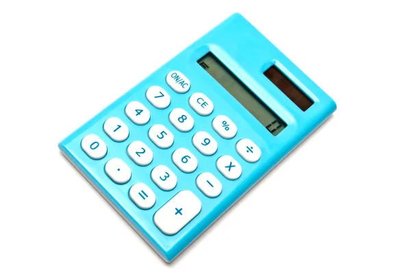 Blauer Taschenrechner — Stockfoto