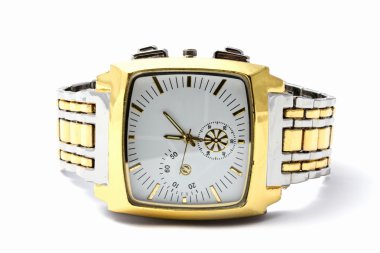 Men's gold wristwatch clipart