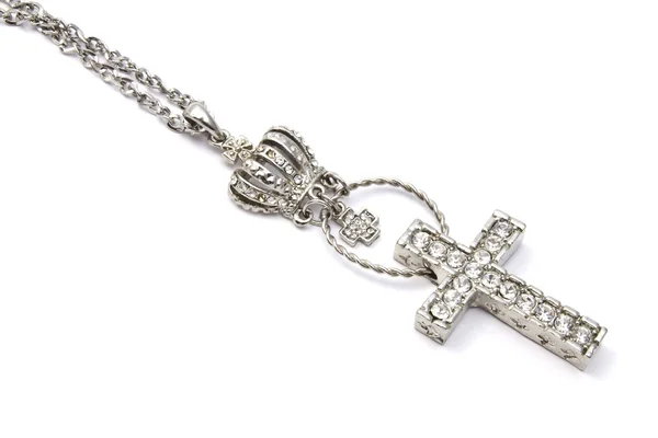 Beautiful cross necklace — Stock Photo, Image
