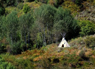 TeePee in Wilderness clipart