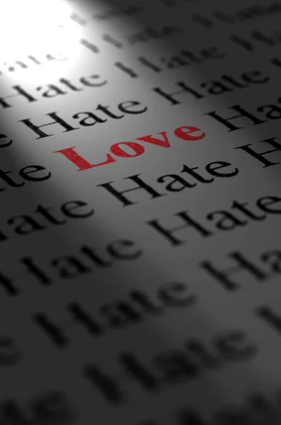 Любовь среди ненависти — стоковое фото