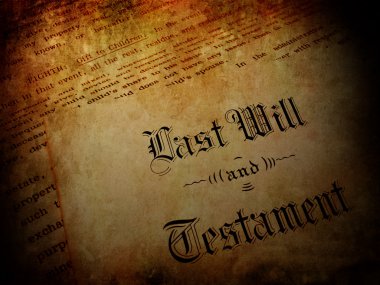 Vintage Last Will and Testament clipart