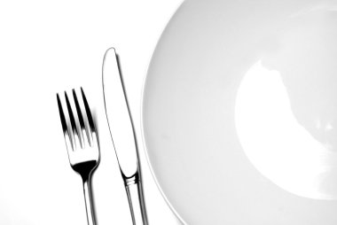 Plate Fork Knife clipart