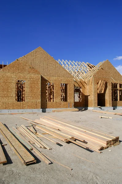 Bau eines neuen Eigenheims — Stockfoto