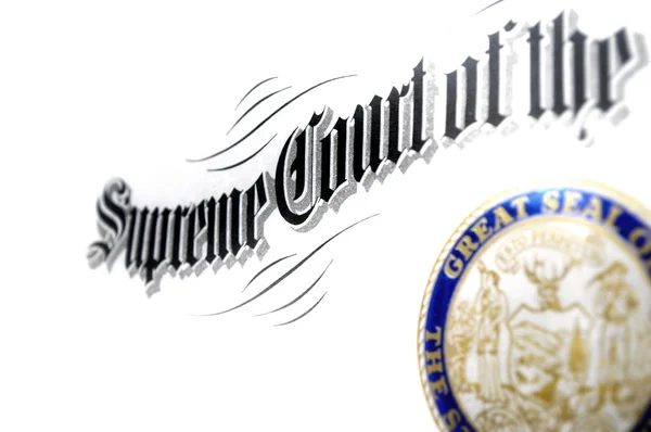 Supreme Court Certificate — Stock Photo, Image
