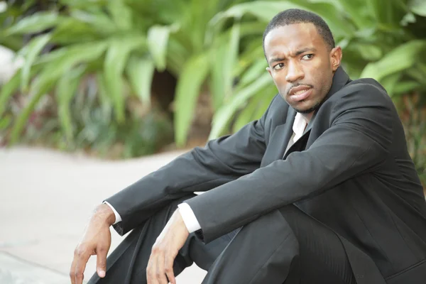 Nezaměstnaný podnikatel černé — Stock fotografie