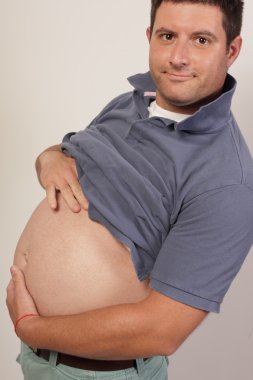 Pregnant man clipart