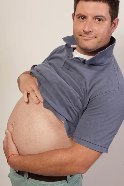 Homem grávida — Fotografia de Stock