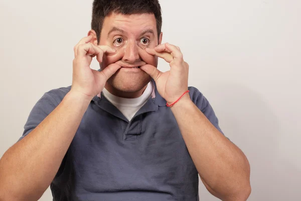 Man making a weird face — Stock Photo, Image